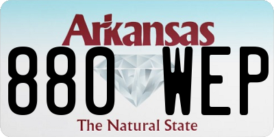 AR license plate 880WEP