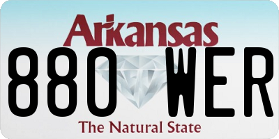AR license plate 880WER