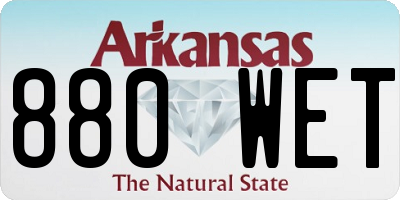 AR license plate 880WET