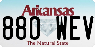 AR license plate 880WEV