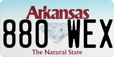 AR license plate 880WEX