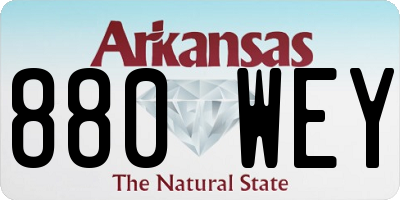 AR license plate 880WEY