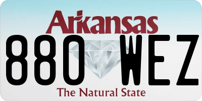 AR license plate 880WEZ