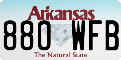 AR license plate 880WFB