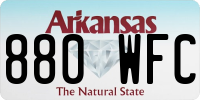 AR license plate 880WFC