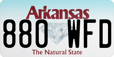 AR license plate 880WFD