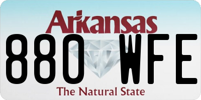 AR license plate 880WFE