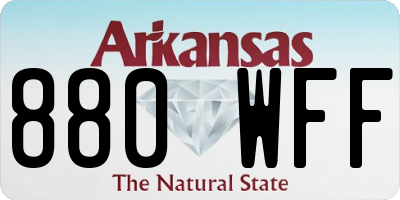 AR license plate 880WFF