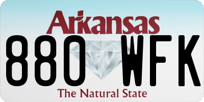 AR license plate 880WFK