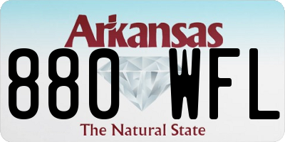 AR license plate 880WFL