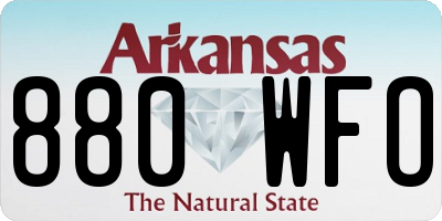 AR license plate 880WFO