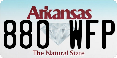 AR license plate 880WFP