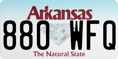 AR license plate 880WFQ