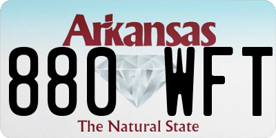 AR license plate 880WFT