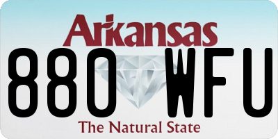 AR license plate 880WFU