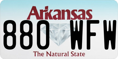AR license plate 880WFW