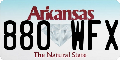 AR license plate 880WFX