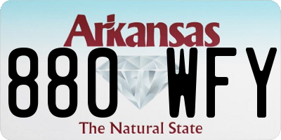 AR license plate 880WFY