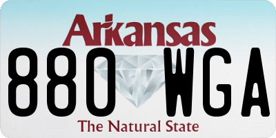 AR license plate 880WGA