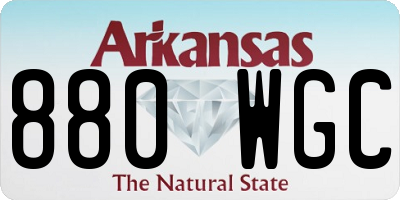 AR license plate 880WGC