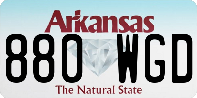 AR license plate 880WGD