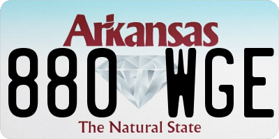 AR license plate 880WGE