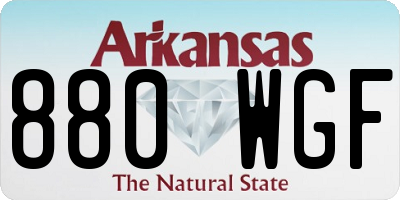 AR license plate 880WGF