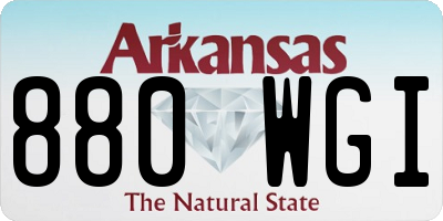 AR license plate 880WGI