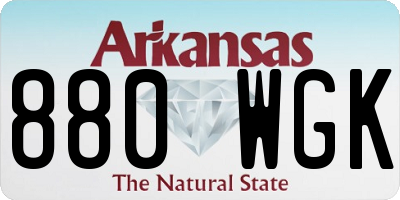 AR license plate 880WGK