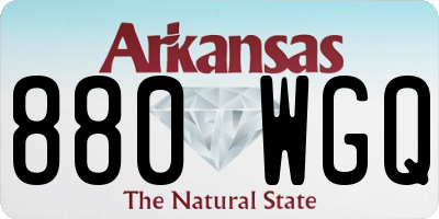 AR license plate 880WGQ