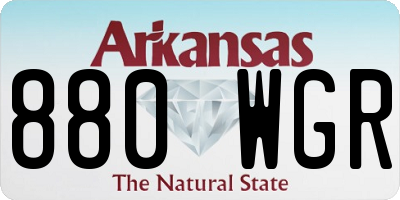AR license plate 880WGR