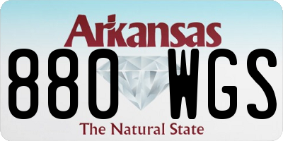 AR license plate 880WGS