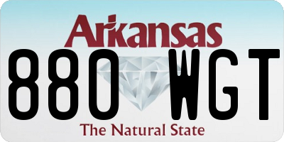 AR license plate 880WGT