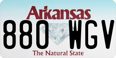 AR license plate 880WGV