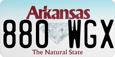 AR license plate 880WGX