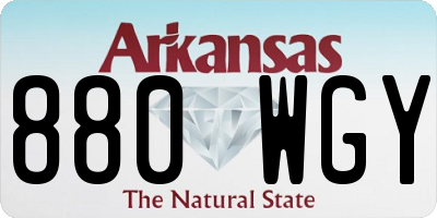 AR license plate 880WGY