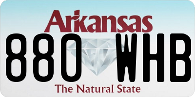 AR license plate 880WHB