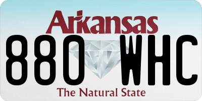 AR license plate 880WHC