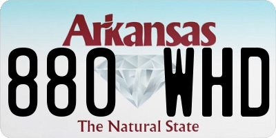 AR license plate 880WHD