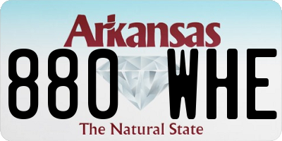 AR license plate 880WHE