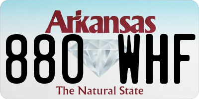 AR license plate 880WHF
