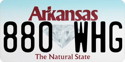 AR license plate 880WHG