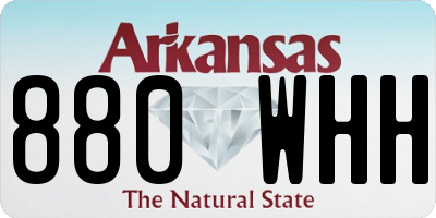 AR license plate 880WHH