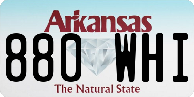 AR license plate 880WHI