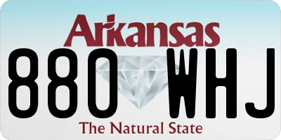 AR license plate 880WHJ