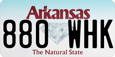 AR license plate 880WHK