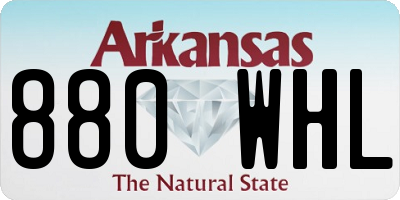 AR license plate 880WHL