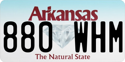 AR license plate 880WHM