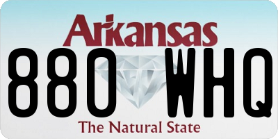 AR license plate 880WHQ