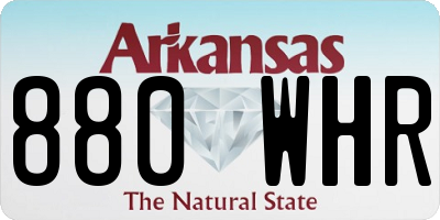 AR license plate 880WHR